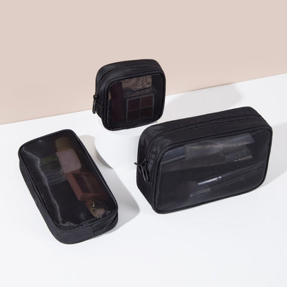 Multifunctional Portable Large Capacity Toiletry Cosmetic Bag, Color: Black 3 PCS/Set - Storage Boxes by PMC Jewellery | Online Shopping South Africa | PMC Jewellery