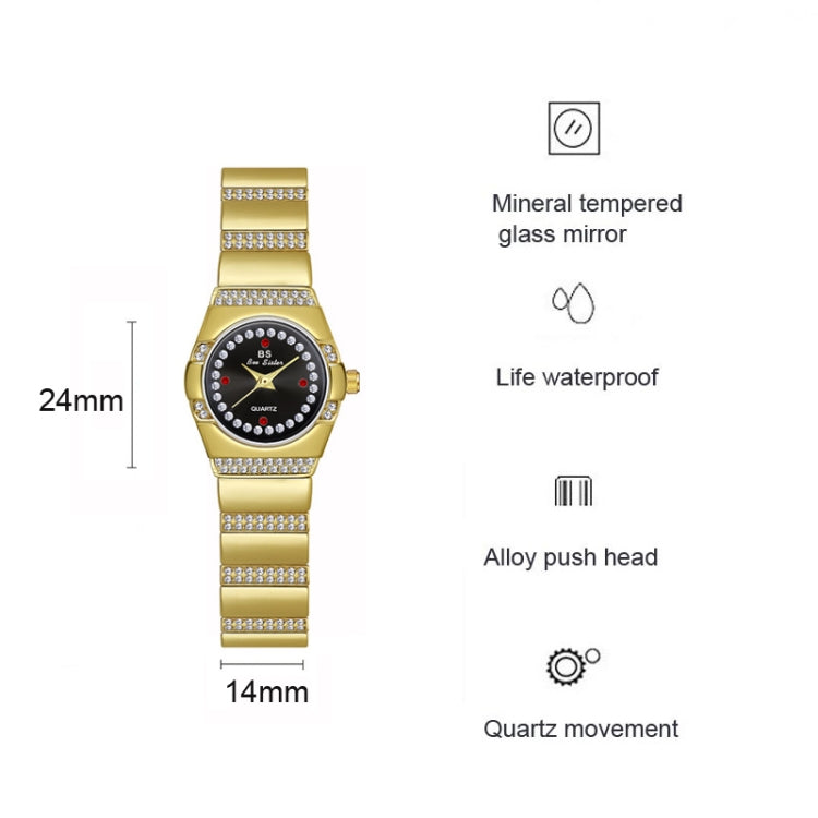 BS Bee Sister  FA1647 Classic Ladies Watch Diamond Wrist Watch(Golden White) - Alloy Watches by BS Bee Sister | Online Shopping South Africa | PMC Jewellery | Buy Now Pay Later Mobicred