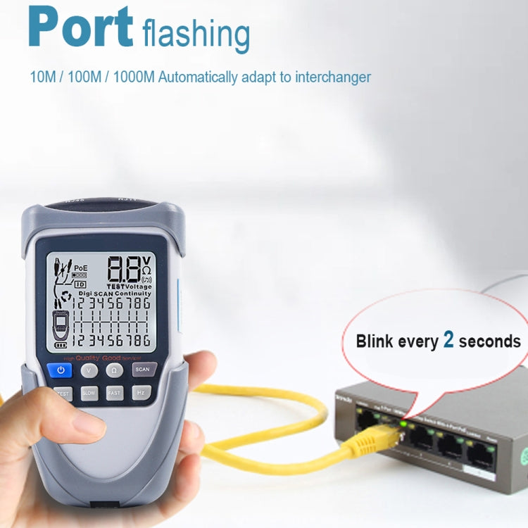 ET613 Network Cable Tester Wire Tracker Battery Voltage POE Test Multi-function Cable Tester - Current & Voltage Tester by PMC TechLife | Online Shopping South Africa | PMC TechLife