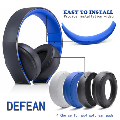 2 PCS Headphone Sponge Cover for SONY PS3 PS4 7.1 Gold,Style: Blue Earpads - Earmuff & Pad by PMC Jewellery | Online Shopping South Africa | PMC Jewellery