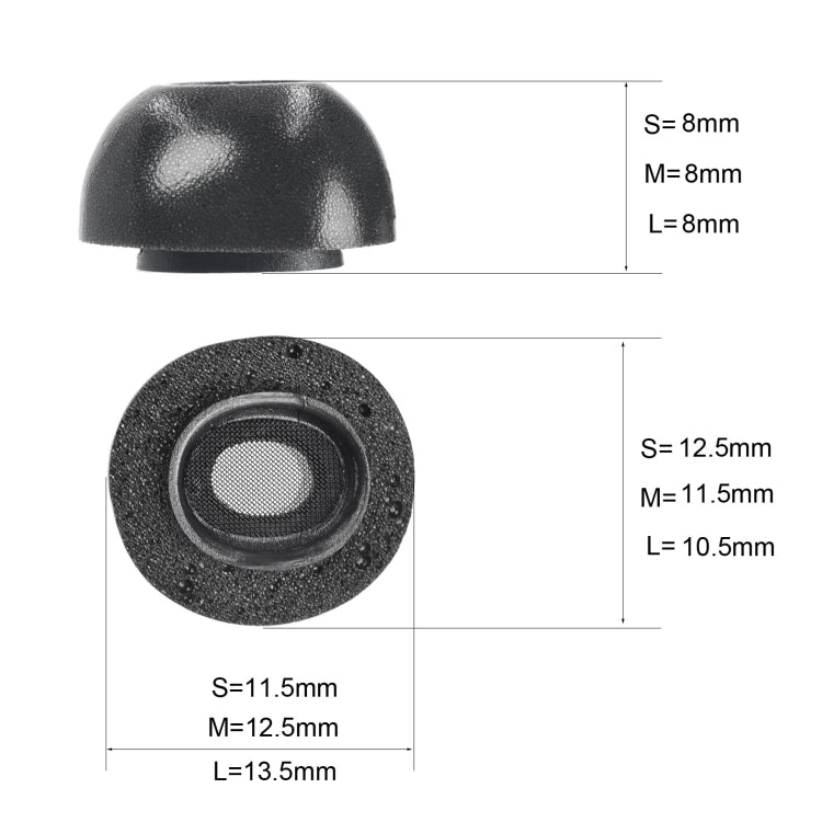 2 PCS Earbuds Memory Foam Ear Caps For TWS Airpods Pro,Size:  Medium Black - Anti-dust & Ear Caps by PMC TechLife | Online Shopping South Africa | PMC TechLife