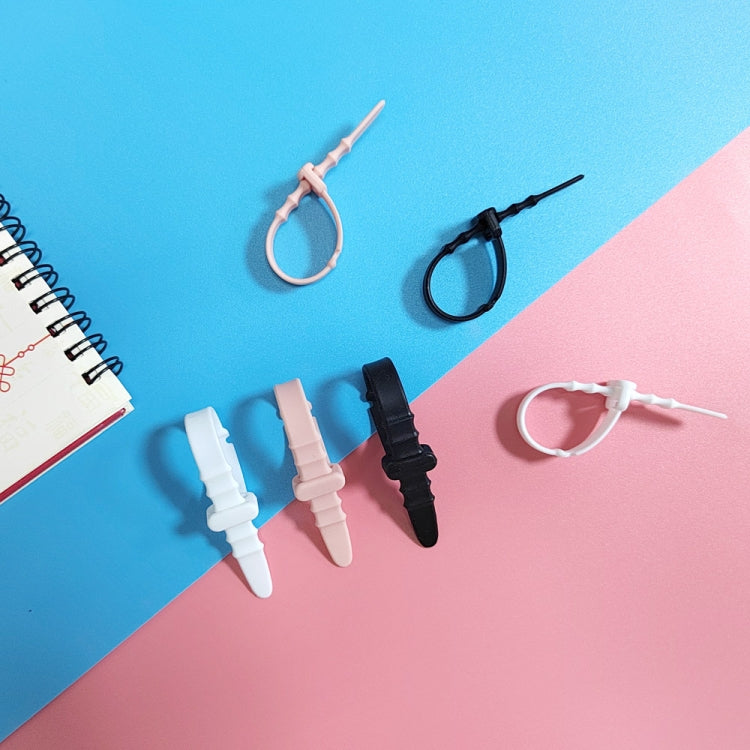 3 Sets 20pcs/Set  Fishbone Silicone Cable Tie Cable Organizer Winder, Color: Black - Cable Organizer by PMC TechLife | Online Shopping South Africa | PMC TechLife