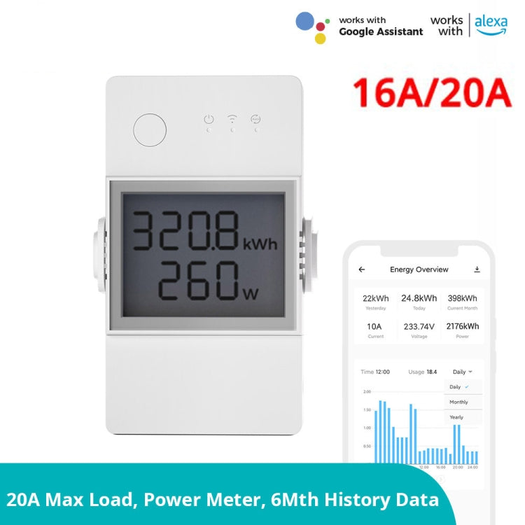 Sonoff POW Elite Intelligent Electricity Statistics Current Power Metering Switch 20A - free shipping - PMC TechLife - Order now!