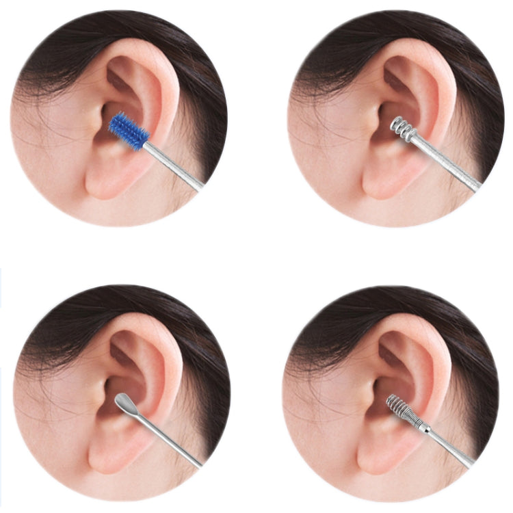 2 Packs Push-Pull Cylinder Storage Ear Scoop Set, Specification: 6 PCS/Set Green - Ear Care Tools by PMC TechLife | Online Shopping South Africa | PMC TechLife | Buy Now Pay Later Mobicred