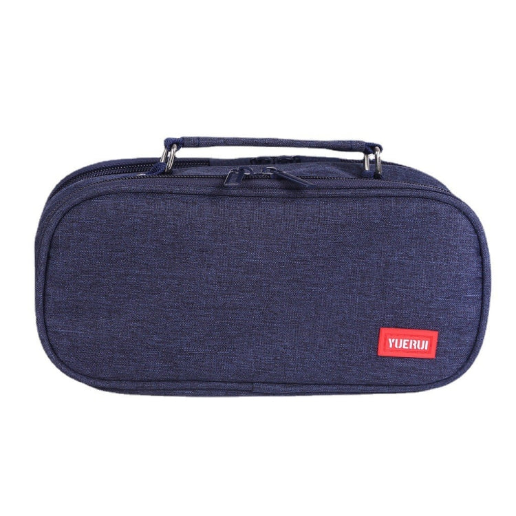 Large Capacity Multi-layer Portable Stationery Bag Canvas Pen Bag(Navy Blue) - Pen Holder by PMC TechLife | Online Shopping South Africa | PMC TechLife