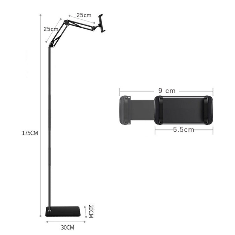 175cm Cantilever Floor Model Mobile Phone Live Broadcast Bedside Lifting Bracket - Lazy Bracket by PMC TechLife | Online Shopping South Africa | PMC TechLife