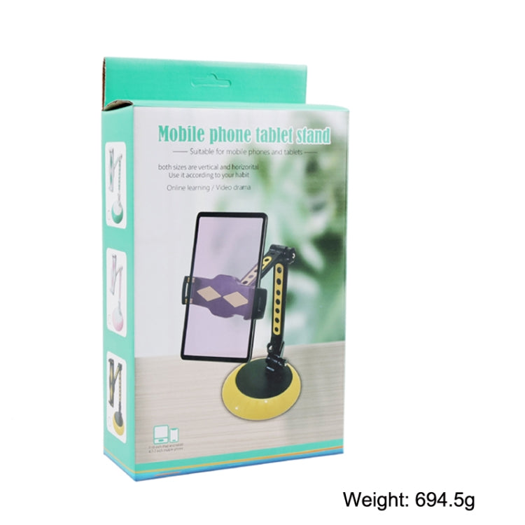 CJ-010 Rotating Desktop Tablet Bracket Foldable Online Learning Support Bracket(Yellow Black) - Desktop Holder by PMC TechLife | Online Shopping South Africa | PMC TechLife