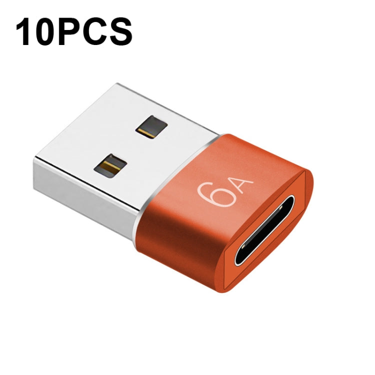 10 PCS HOWJIM HJ003 Type-C To USB3.0 Adapter Support Charging & Data Cable Transfer(Red) - Type-C Adapter by HOWJIM | Online Shopping South Africa | PMC TechLife | Buy Now Pay Later Mobicred