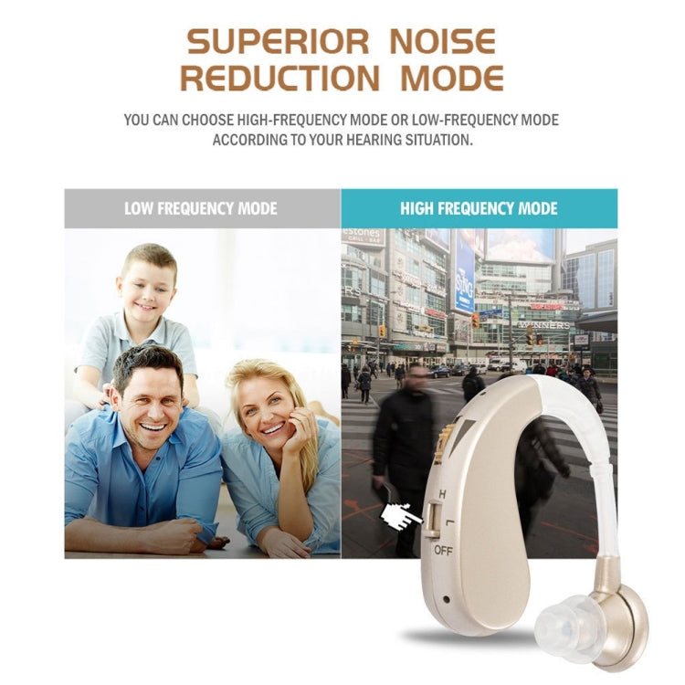 Hearing Aid Audiphones Sound Amplifier US Plug(Golden) - Hearing Aids by PMC TechLife | Online Shopping South Africa | PMC TechLife | Buy Now Pay Later Mobicred
