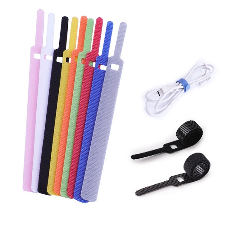 50 PCS Needle Shape Self-adhesive Data Cable Organizer Colorful Bundles 10 x 130mm(Black) - Cable Organizer by PMC Jewellery | Online Shopping South Africa | PMC Jewellery