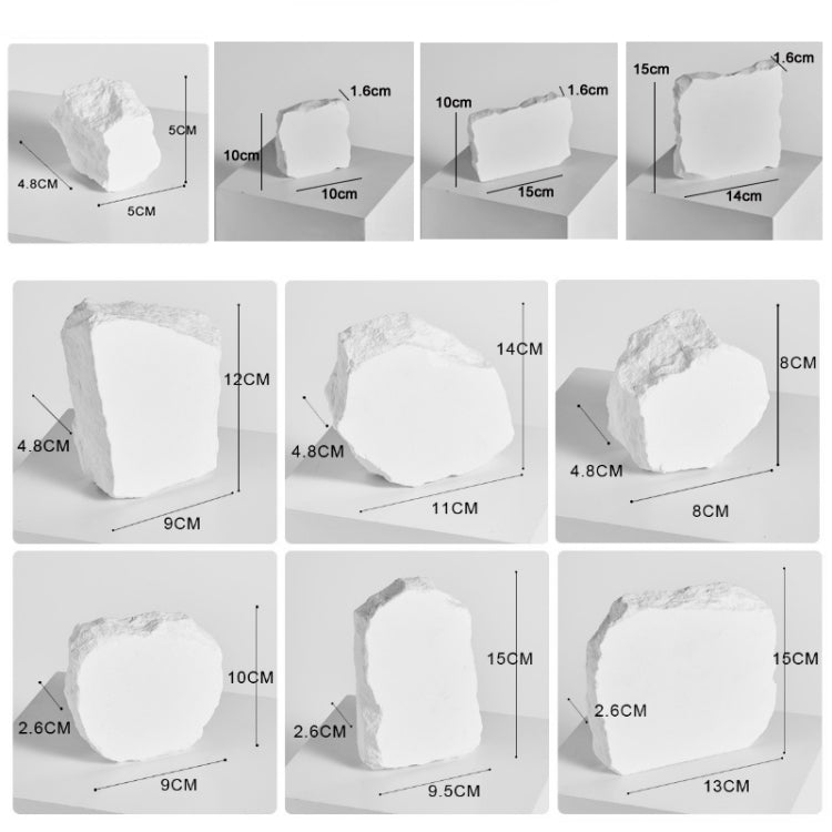 Irregular Plaster Jewelry Ornaments Photography Props, Size: 2.6cm Small - Stone Props by PMC TechLife | Online Shopping South Africa | PMC TechLife