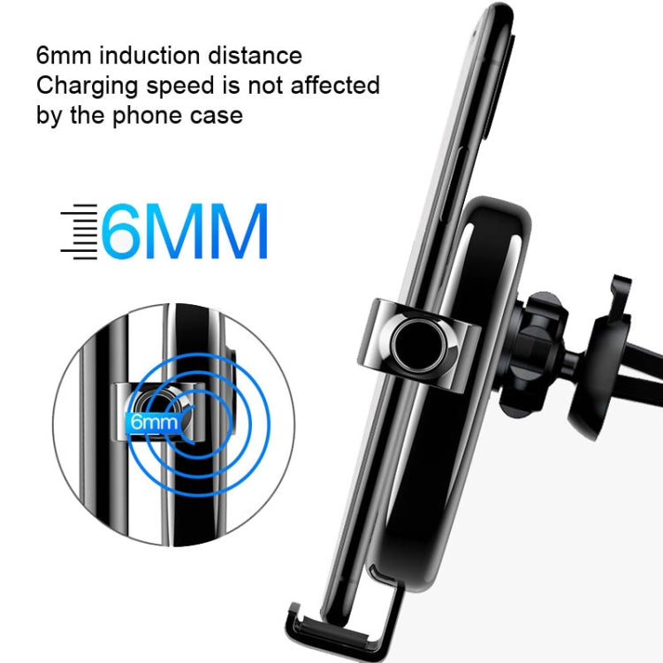 S19 15W Gravity Car Phone Wireless Charging Stand(Black) - Wireless Charger Holders by PMC TechLife | Online Shopping South Africa | PMC TechLife