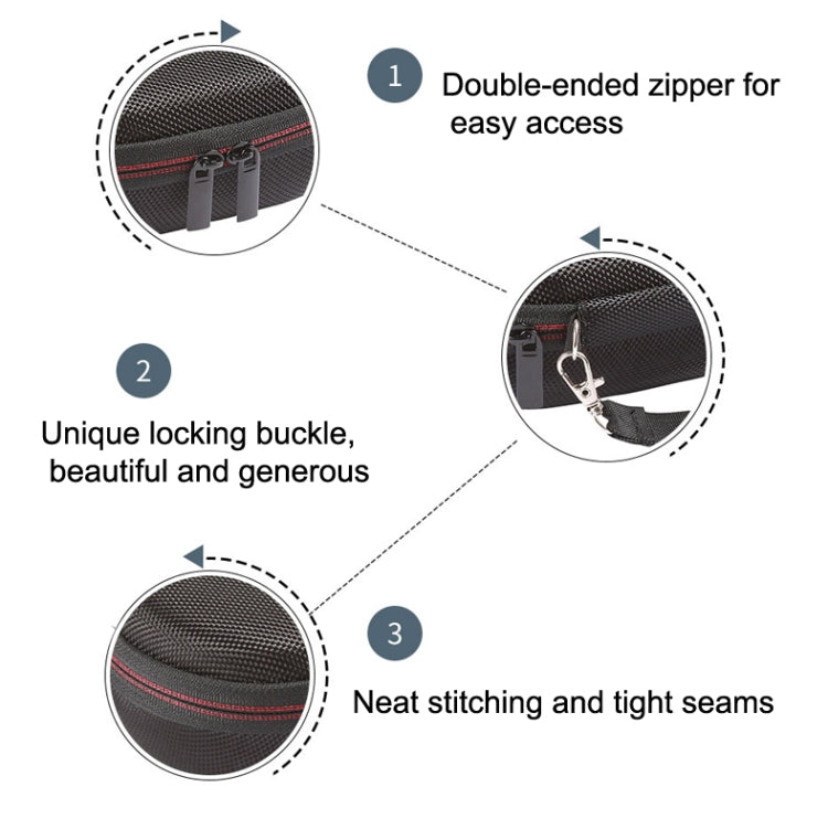 For JBL CLIP 4 Speaker Storage Bag Anti-crush Protection Box(Black) - Protective Case by PMC TechLife | Online Shopping South Africa | PMC TechLife