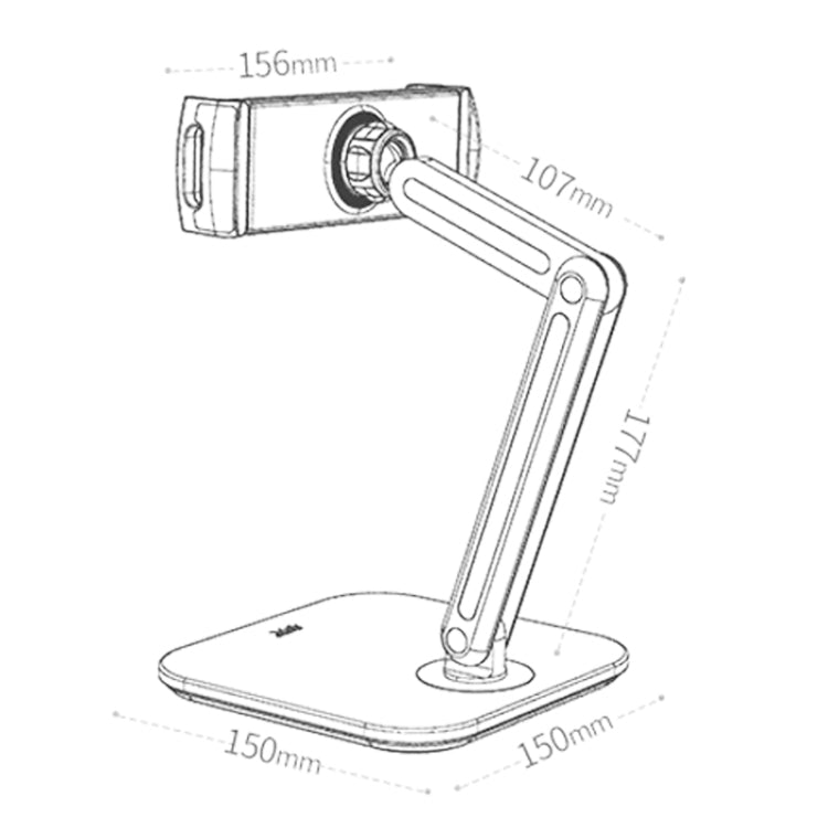 SSKY X38 Desktop Phone Tablet Stand Folding Online Classes Support, Style: Long Arm Charging Version (White) - Desktop Holder by SSKY | Online Shopping South Africa | PMC Jewellery | Buy Now Pay Later Mobicred