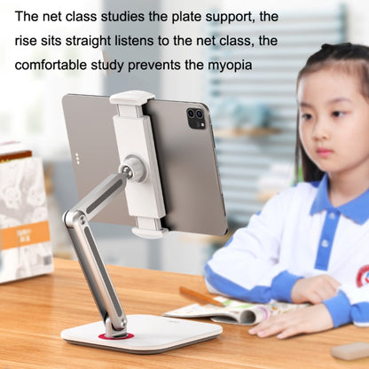 SSKY X38 Desktop Phone Tablet Stand Folding Online Classes Support, Style: Long Arm Charging Version (White) - Desktop Holder by SSKY | Online Shopping South Africa | PMC Jewellery | Buy Now Pay Later Mobicred