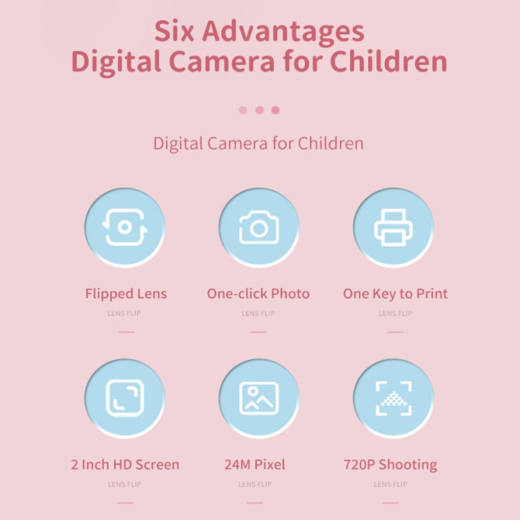 A18 HD Printable Cartoon Kids Digital Camera with Rotating Lens, Spec: Blue - free shipping - PMC TechLife - Order now!