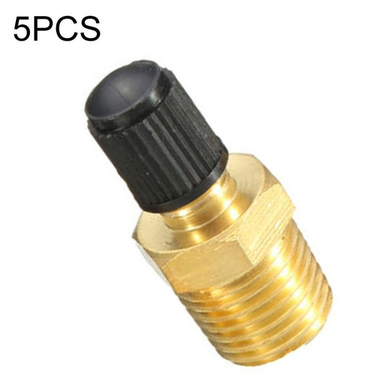 5PCS 1/4 NPT Threaded Nozzles Solid Nickel-Plated Brass Fuel Tank Filling Valve For Air Compressor - Inflatable Pump by PMC Jewellery | Online Shopping South Africa | PMC Jewellery