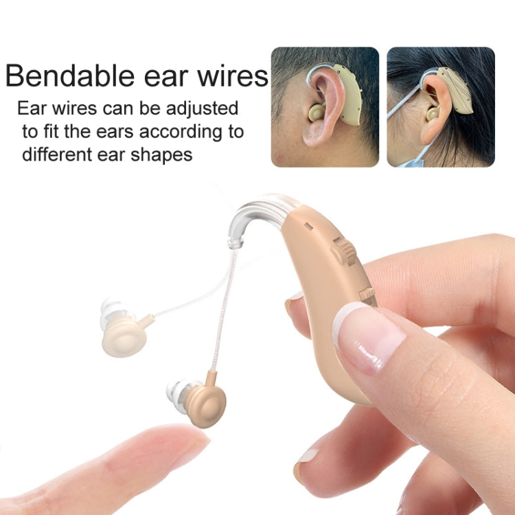 GM-301 Hearing Aid Rechargeable Sound Amplifier,Spec: With Charging Pod Skin Color+White - Hearing Aids by PMC Jewellery | Online Shopping South Africa | PMC Jewellery