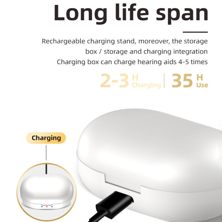 GM-902 Wireless Magnetic Charging Bluetooth Hearing Aids Elderly Sound Amplifier(Skin-color+Black) - Hearing Aids by PMC TechLife | Online Shopping South Africa | PMC TechLife