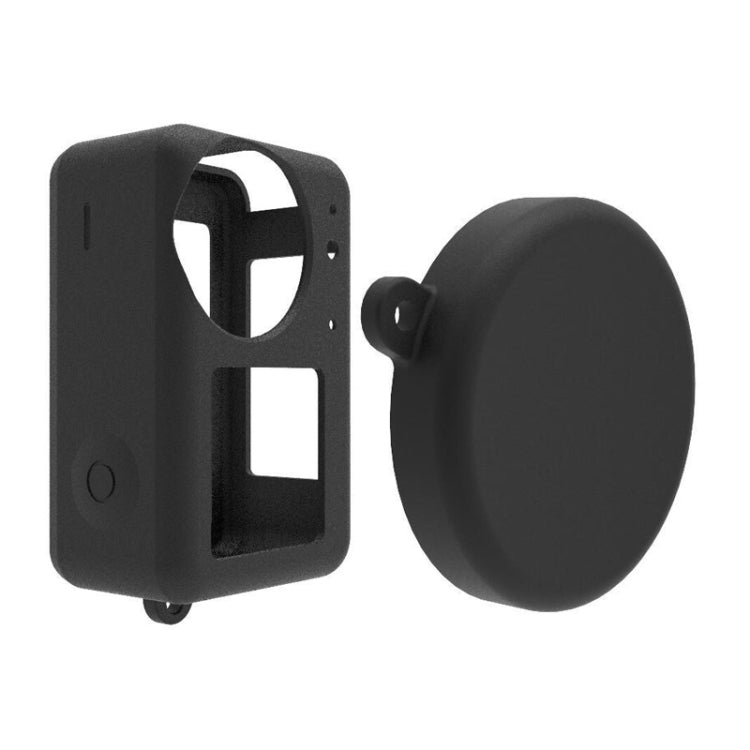 For DJI Osmo Action 3 Silicone Protective Case Lens Cap(Black) -  by PMC TechLife | Online Shopping South Africa | PMC TechLife