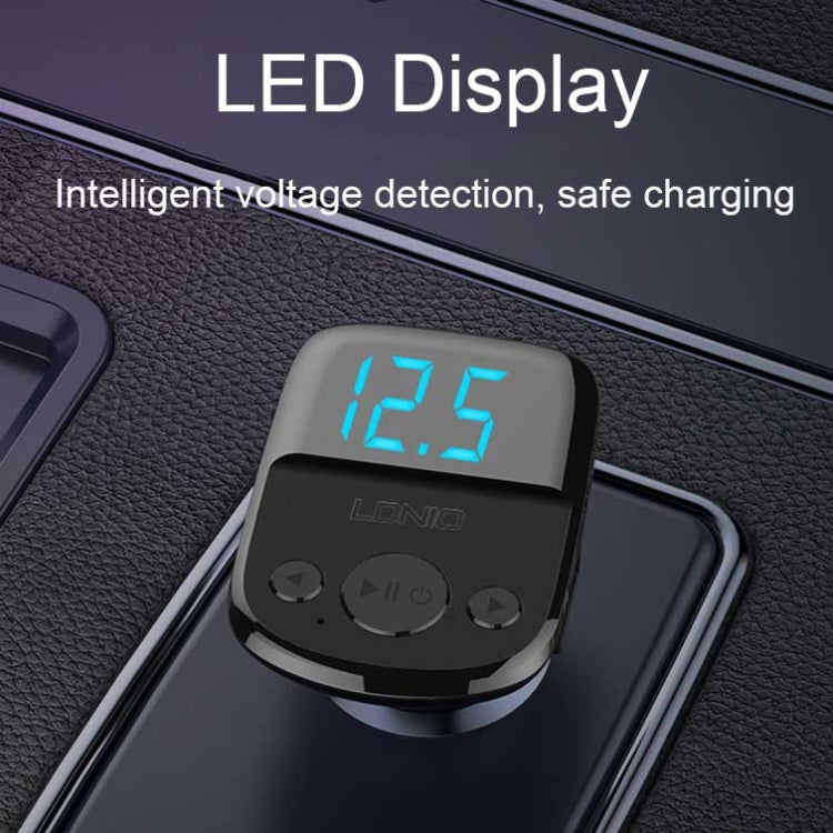 LDNIO C706Q QC3.0+AUTO-ID Car Bluetooth FM Music Digital Display Car Charger with Micro USB Cable - free shipping - PMC TechLife - Order now!