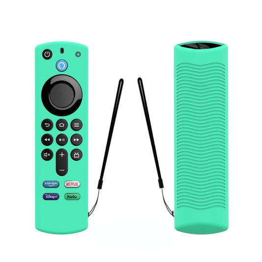 2 PCS Y27 For Alexa Voice Remote 3rd Gen Silicone Non-slip Protective Cover(Ice Blue) - Remote Control Covers by PMC Jewellery | Online Shopping South Africa | PMC Jewellery