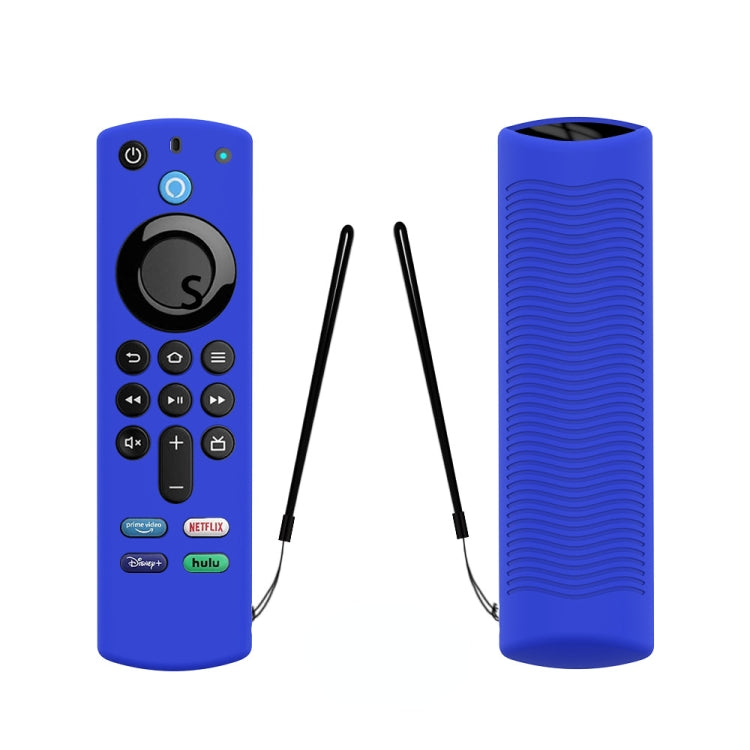 2 PCS Y27 For Alexa Voice Remote 3rd Gen Silicone Non-slip Protective Cover(Blue) - Remote Control Covers by PMC Jewellery | Online Shopping South Africa | PMC Jewellery