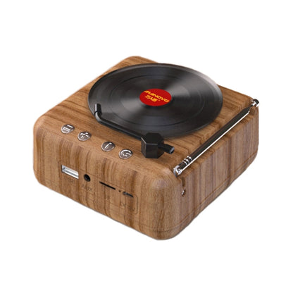 Manovo H3 Retro Vinyl Record Player Shape Mini Bluetooth Speaker, Color: Wood Grain - Desktop Speaker by PMC Jewellery | Online Shopping South Africa | PMC Jewellery