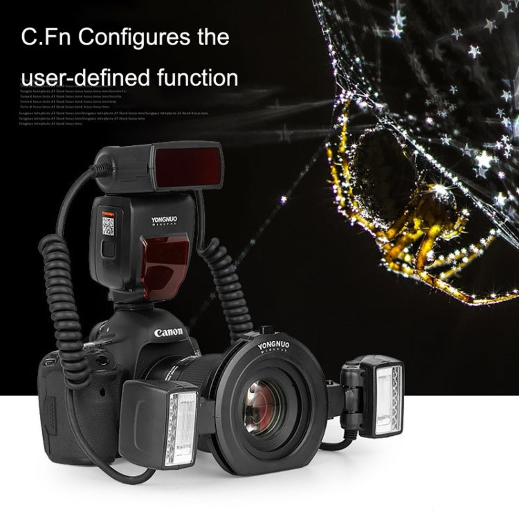 For Canon TTL Oral Insect Insect Teeth Ring Light YONGNUO YN24EX Macro Ring Flash Speedlite(Black) - free shipping - PMC TechLife - Order now!