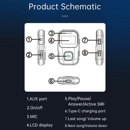 BR11 With Screen Bluetooth Audio Receiver MP3 Player - Bluetooth Adapters by PMC Jewellery | Online Shopping South Africa | PMC Jewellery | Buy Now Pay Later Mobicred