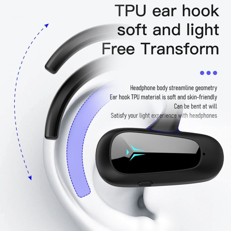 Bone Conduction Concepts Digital Display Stereo Bluetooth Earphones, Style: Single Ear(Black) - Bluetooth Earphone by PMC TechLife | Online Shopping South Africa | PMC TechLife