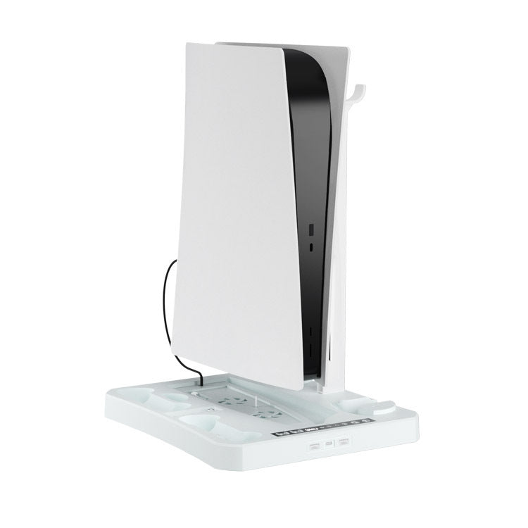For PS5 ipaly Host Multifunctional Cooling Base VR2 Handle Charging Stand Disc Storage Rack(White) - free shipping - PMC TechLife - Order now!