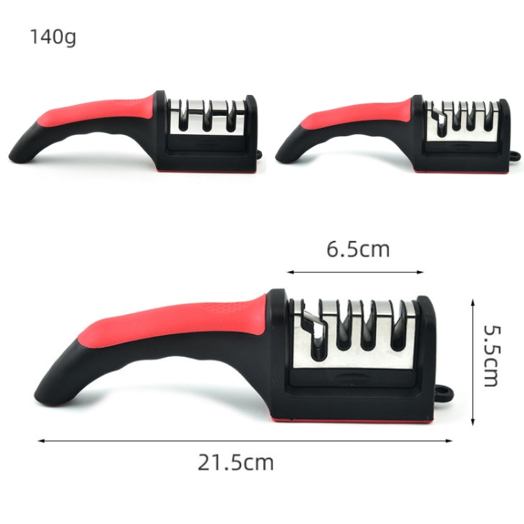 2pcs Kitchen Multifunctional Hangable Multi-segment Handheld Knife Sharpener, Specification: 3 Stage - Knife Sharpener by PMC Jewellery | Online Shopping South Africa | PMC Jewellery