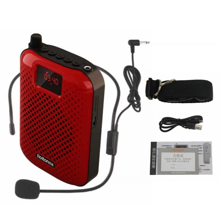 Rolton K500 Bluetooth Audio Speaker Megaphone Voice Amplifier Support FM TF Recording(Black) - Microphone by Rolton | Online Shopping South Africa | PMC TechLife