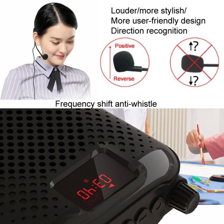 Rolton K500 Bluetooth Audio Speaker Megaphone Voice Amplifier Support FM TF Recording(Black) - Microphone by Rolton | Online Shopping South Africa | PMC TechLife