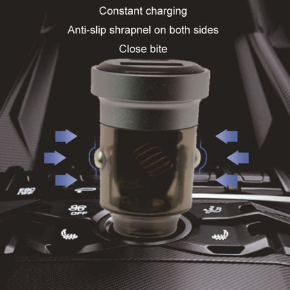 PD+QC Mini Transparent Super Fast Charge Car Cigarette Lighter Charger(Black) - Car Charger by PMC Jewellery | Online Shopping South Africa | PMC Jewellery