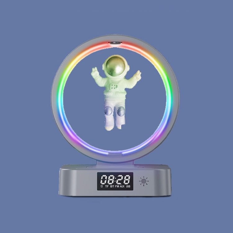Y-558 Magnetic Levitation Astronaut TWS Bluetooth Speaker With RGB Light,Style: Silver Clock Model - Desktop Speaker by PMC TechLife | Online Shopping South Africa | PMC TechLife