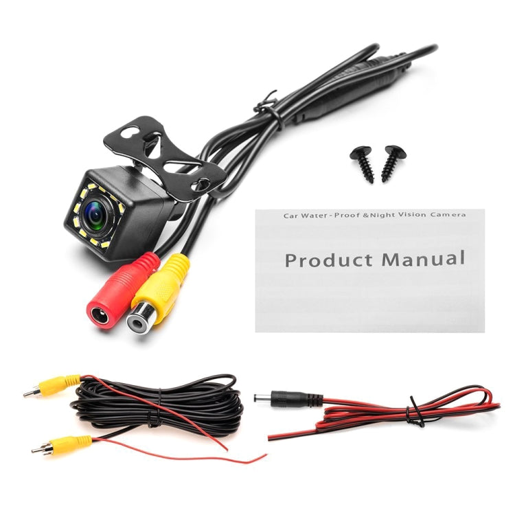 R0003 LED Fill Light External Reversing Video Camera HD Night Vision CCD Car Camera 12 Lights Camera(N System) - free shipping - PMC TechLife - Order now!