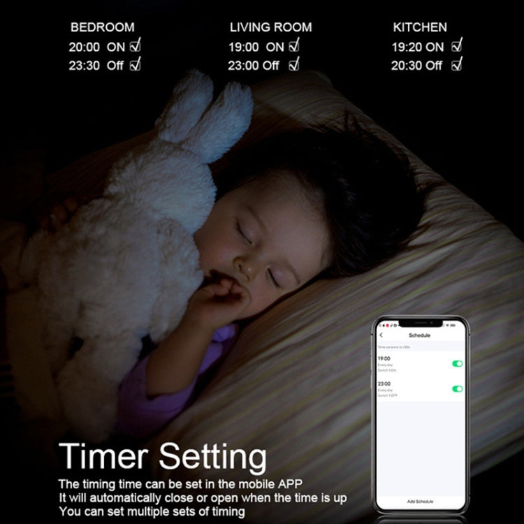 Tuya ZigBee Smart Single-fire Zero-fire Sharing Switch Phone Control Voice Panel EU Plug, Spec: 2 Buttons - Smart Switch by PMC TechLife | Online Shopping South Africa | PMC TechLife