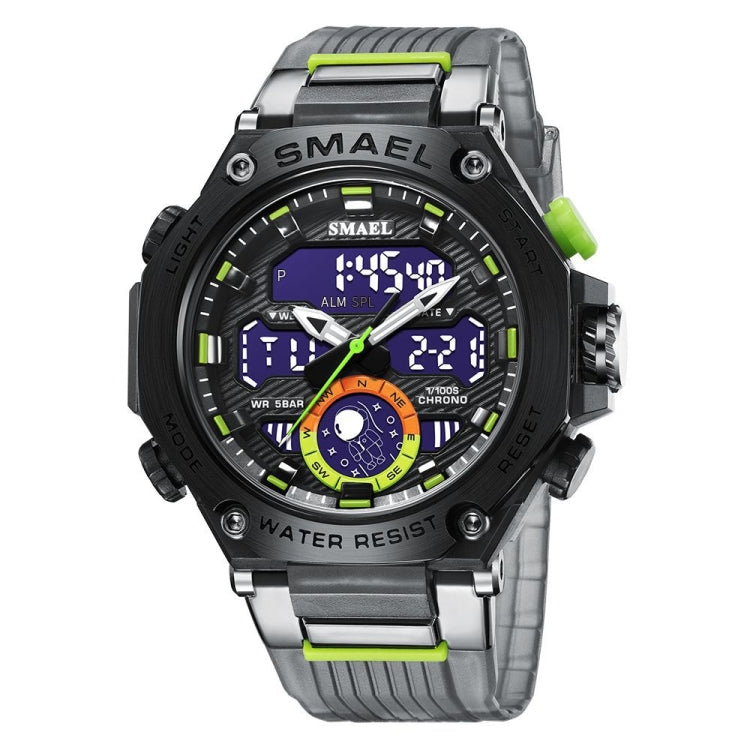 SMAEL 8069 Outdoor Multifunctional Waterproof Sports Alloy Luminous Watch(Gray) - LED Digital Watches by SMAEL | Online Shopping South Africa | PMC Jewellery | Buy Now Pay Later Mobicred