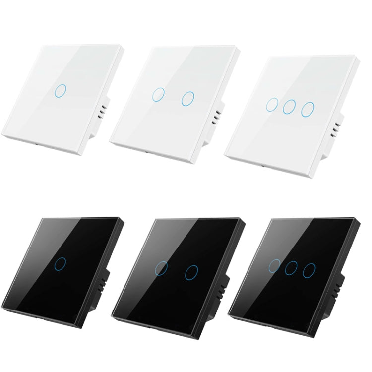 Tuya ZigBee Zero Firewire Touch Wall Remote Control Switch Light Control Voice Switch EU Plug, Style: 2 Gang (Black) - Smart Switch by PMC TechLife | Online Shopping South Africa | PMC TechLife