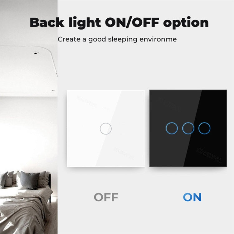 Tuya ZigBee Zero Firewire Touch Wall Remote Control Switch Light Control Voice Switch EU Plug, Style: 2 Gang (Black) - Smart Switch by PMC TechLife | Online Shopping South Africa | PMC TechLife