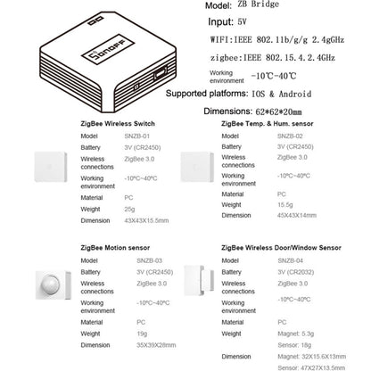 Sonoff SNZB-03 Sports Sensor EWelink Smart Home WiFi Remote - Home Automation Modules by Sonoff | Online Shopping South Africa | PMC Jewellery
