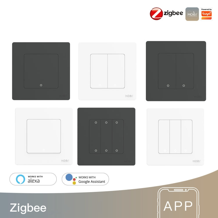 Tuya ZigBee Smart Single-fire Zero-fire Sharing Timing Voice Wall Switch EU Plug, Style: 1 Way (White Scene Casual Post) - Smart Switch by PMC TechLife | Online Shopping South Africa | PMC TechLife
