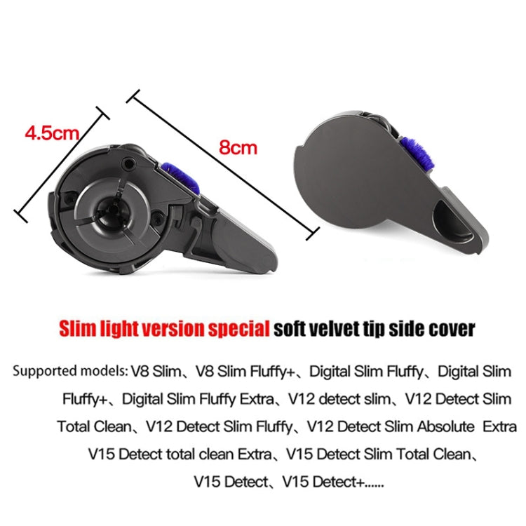 For Dyson Slim Light Version Vacuum Cleaner Soft Velvet Suction Head Side Cover - Dyson Accessories by PMC Jewellery | Online Shopping South Africa | PMC Jewellery