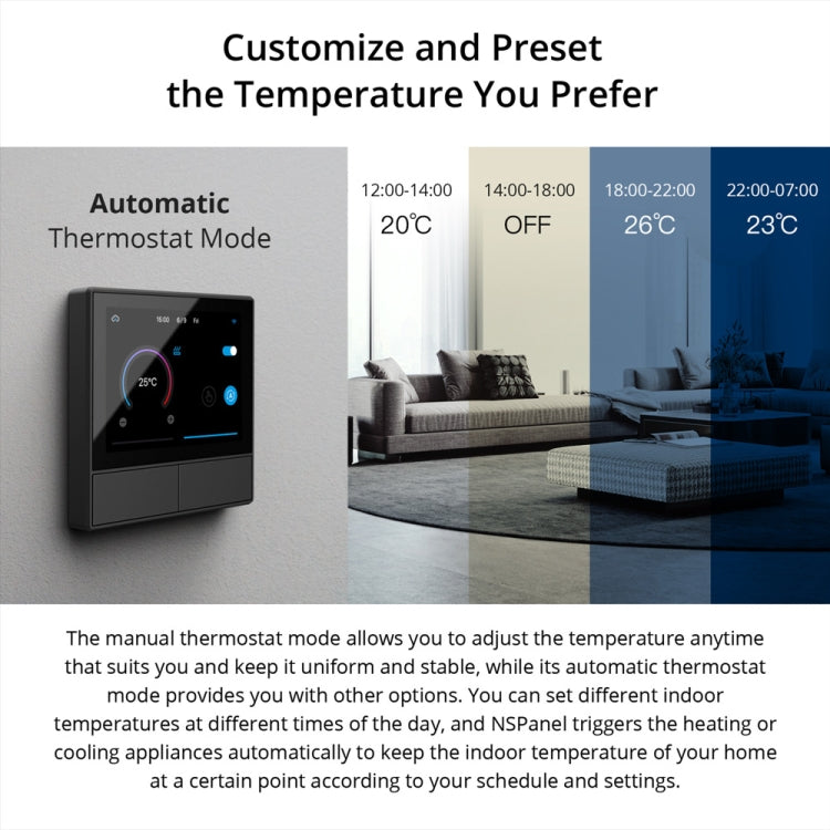 Sonoff NSPanel WiFi Smart Scene Switch Thermostat Temperature All-in-One Control Touch Screen, EU Plug(Black) - free shipping - PMC TechLife - Order now!
