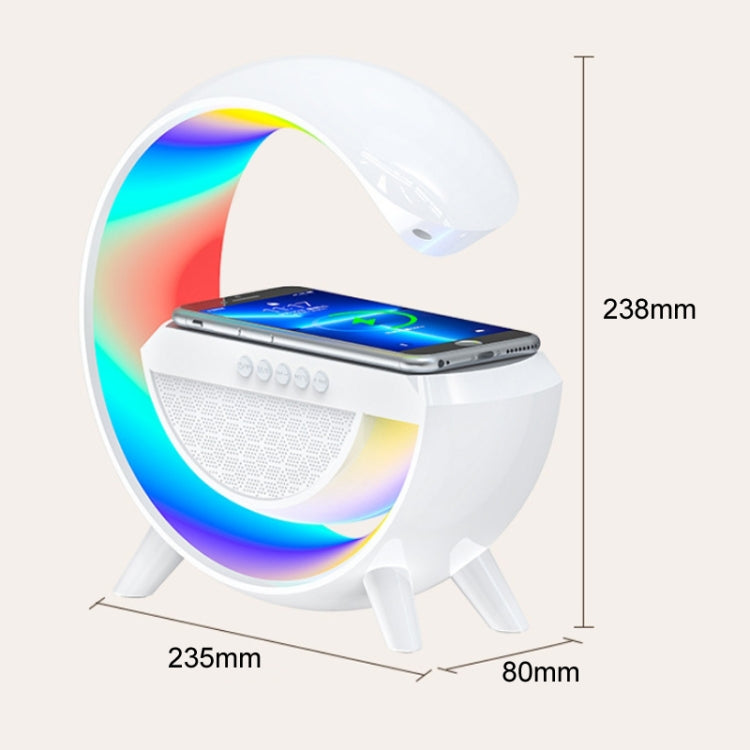 DH001 Smart Wireless Charging Ambient Light Bluetooth Speaker(White) - Desktop Speaker by PMC TechLife | Online Shopping South Africa | PMC TechLife