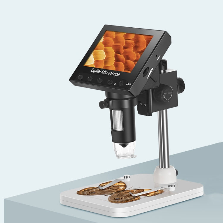 DM3 4.3-Inch Screen LED Light 1000X HD Portable Electronic Digital Microscope, Specification: Plastic - free shipping - PMC TechLife - Order now!