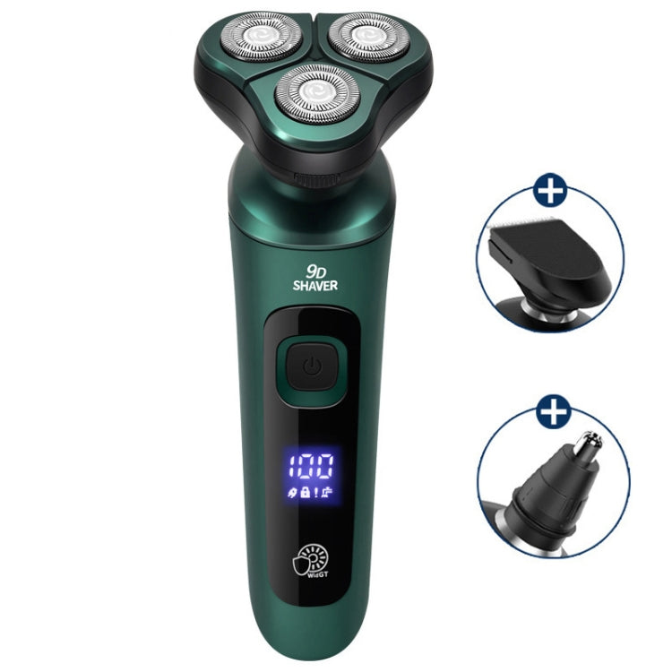 3 In 1 Smart Electric Shaver LCD Digital Display Three-head USB Rechargeable Floating Razor - Electric Shavers by PMC Jewellery | Online Shopping South Africa | PMC Jewellery