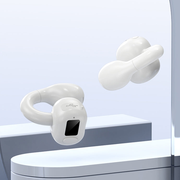M10 IPX5 Waterproof Ear Clip Bluetooth Earphones, Style: Doble White - Bluetooth Earphone by PMC TechLife | Online Shopping South Africa | PMC TechLife